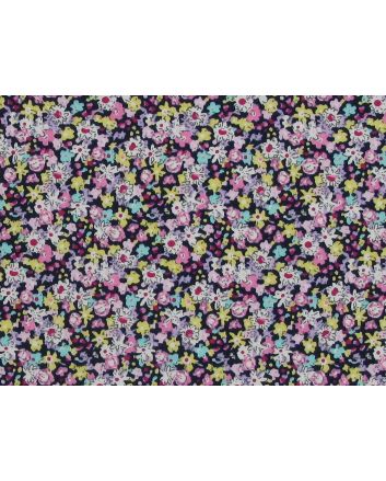 Mini Meadow Flowers Cotton Poplin Print, Navy