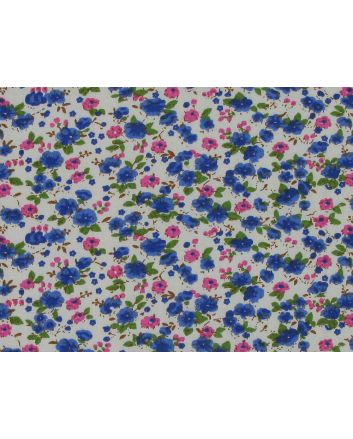 Mini Poppy Field Cotton Poplin, Blue