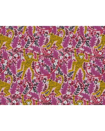 Monkey Hanging Cotton Jersey, Pink