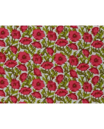 Morris Poppies Cotton Poplin, Red
