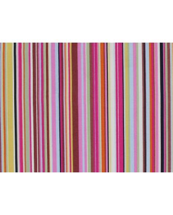 Multi Stripe Cotton Poplin Print, Candy