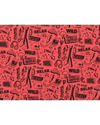 Music Nerd Cotton Jersey Roll End, 2.1m
