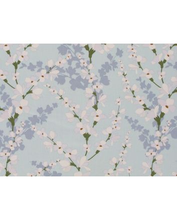 Nagoya Blossom Cotton Poplin Print, Sky