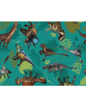 Natural History Museum Cotton Print, Dinosaur World