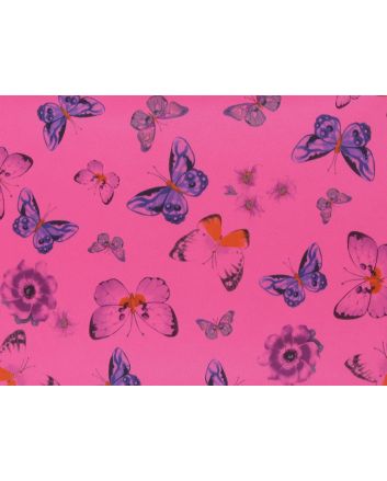 Neon Butterfly Flutter Stretch Polyester, Pink
