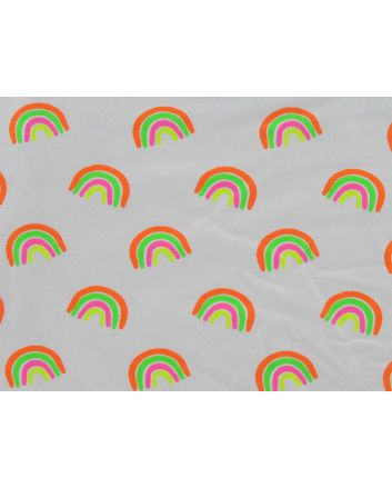 Neon Rainbow Cotton Jersey, White
