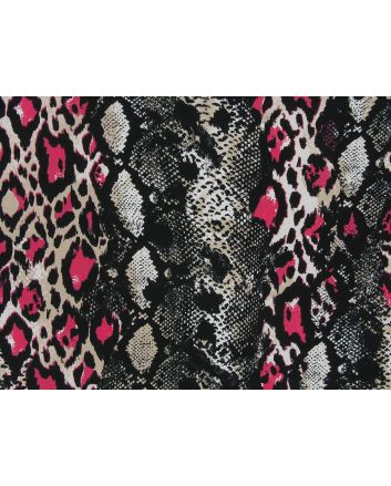 Neon Reptile Cotton Jersey, Pink