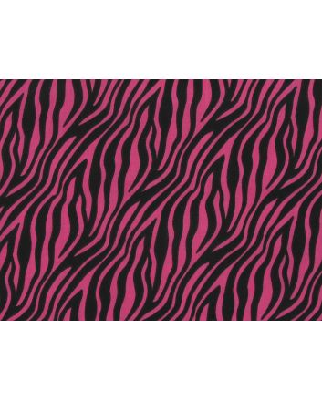 Neon Safari Polycotton Print, Zebra, Pink