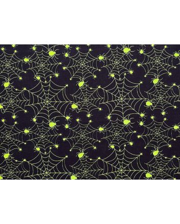 Neon Spider Web Cotton Print