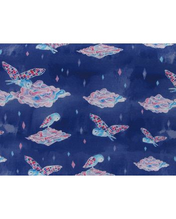 Night Owl Cotton Jersey, Blue