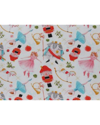 Nutcracker Christmas Ballet Cotton Jersey