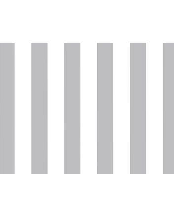 One Inch Stripe Cotton Poplin, Light Grey