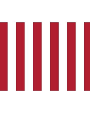 One Inch Stripe Cotton Poplin, Red