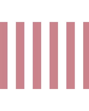 One Inch Stripe Cotton Poplin, Rose