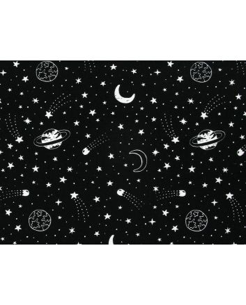 Outer Space Cotton Print, Shooting Stars