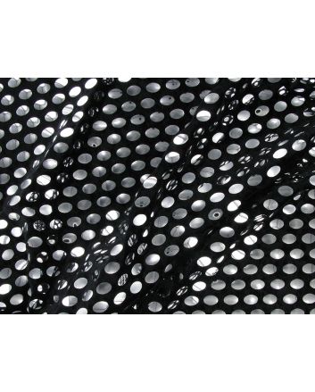 Oval Mirror Sequin Velour, Black