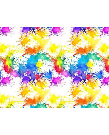 Paint Splatter Cotton Print