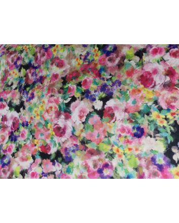 Painters Flowers Printed Velvet