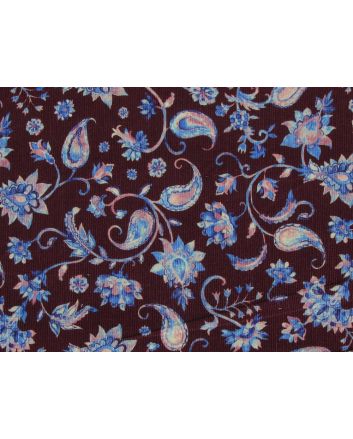 Paisley Flora Printed Cotton Needlecord