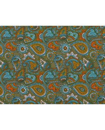 Paisley Garden Cotton Print, Green