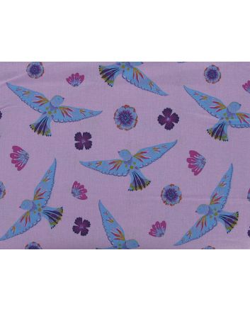 Parrots of Paradise Cotton Print, Lilac
