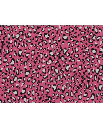 Pastel Leopard Cotton Poplin Print, Pink