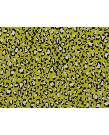 Pastel Leopard Cotton Poplin Print, Yellow
