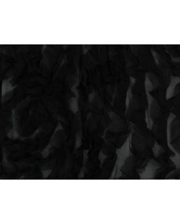 Patchwork Silk Rose, Black