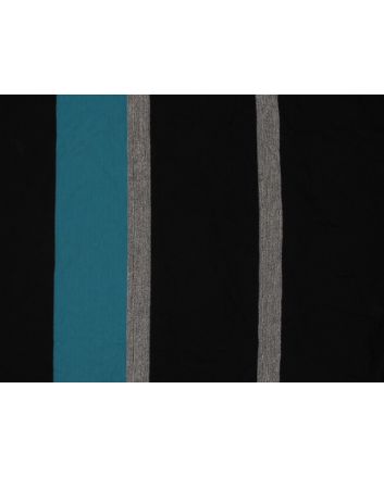 Patterned Viscose - Black and Silver