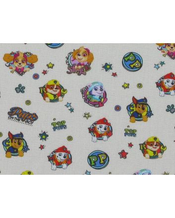Paw Patrol Printed Cotton, Pups on the Go