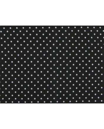 Pea Spot Polycotton Print, Black