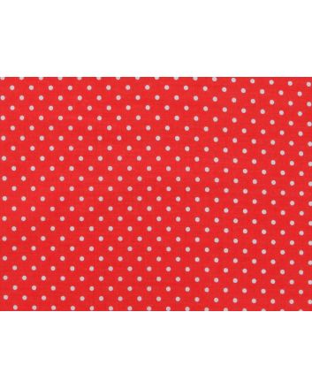 Pea Spot Polycotton Print, Red