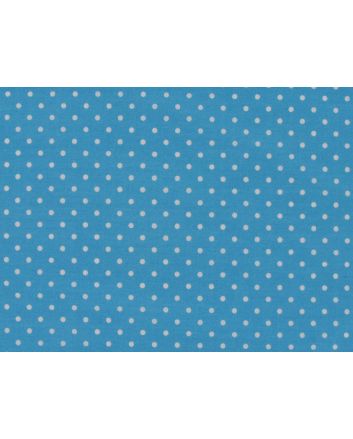 Pea Spot Polycotton Print, Turquoise