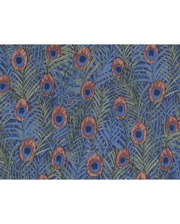 Peacock Feathers Pima Cotton Lawn, Blue
