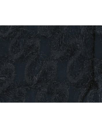 Pebble Long Hair Metallic Uragiri Jacquard - Navy