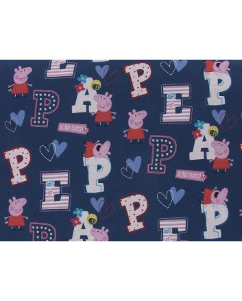 Peppa Pig Letters Digital Cotton Print