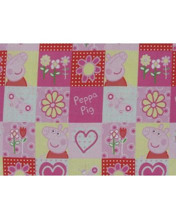 Peppa Pig Spring Flowers Digital Cotton Print