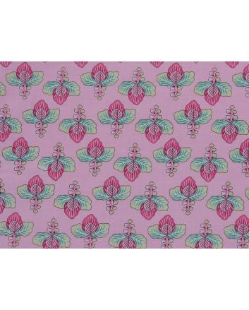 Petal Leaf Cotton Poplin, Light Pink