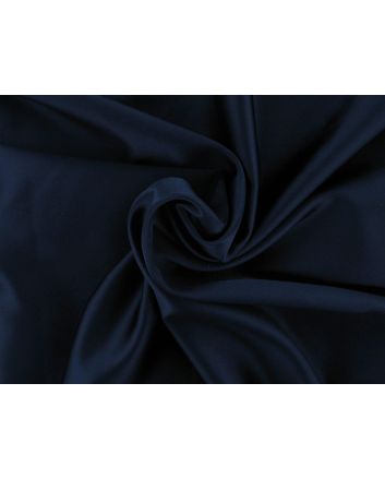 Plain Polyester Stretch Satin, Navy