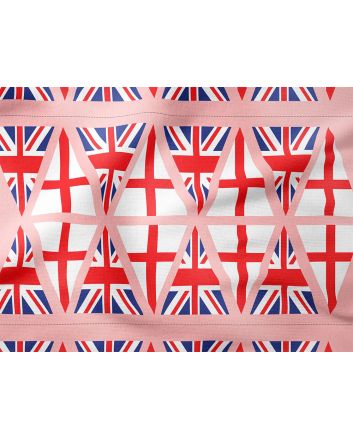 Platinum Jubilee Cotton Bunting Panel, Red
