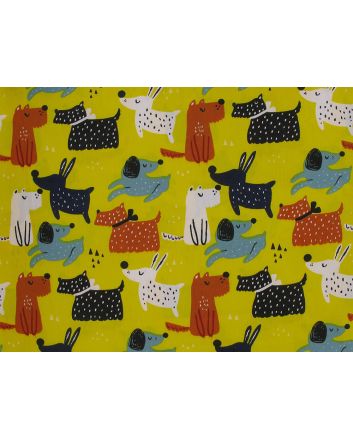 Playful Pups Organic GOTS Cotton Poplin, Yellow