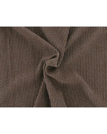 Pleated Stretch Metallic Speck, Mocha