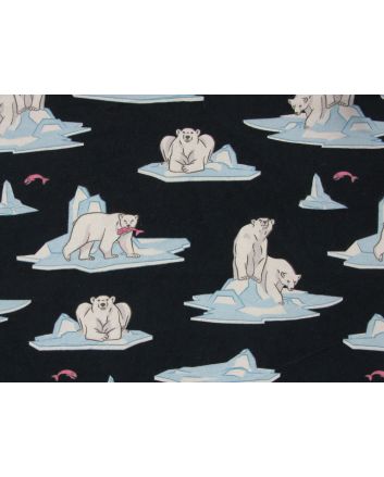 Polar Bear Salmon Brushed Cotton Winceyette