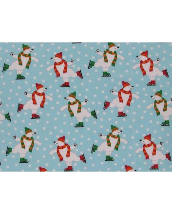 Polar Skates Polycotton Print, Sky