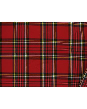 Poly Viscose Tartan - Red