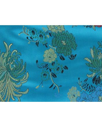 Polyester Jacquard, Shanghai Flower - Blue