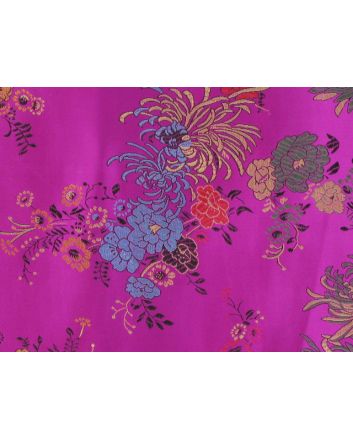 Polyester Jacquard, Shanghai Flower - Fuchsia