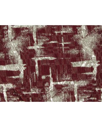 Polyester Spandex With Foil - Burgandy