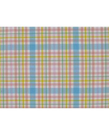 Polyviscose Blend Tartan, White Rainbow