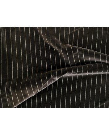 Premium Cotton Pile Striped Velvet, Brown